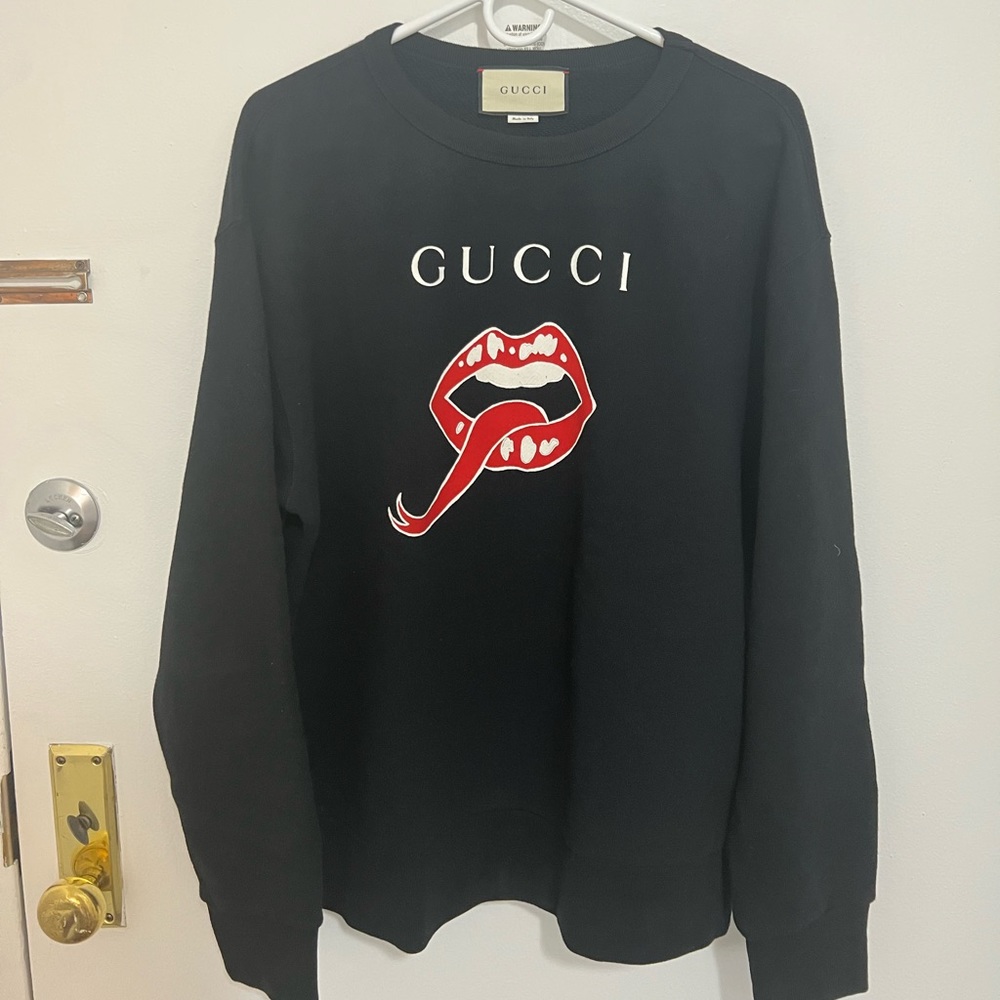 Gucci Mens Crewneck Sweatshirt Mouth Tongue